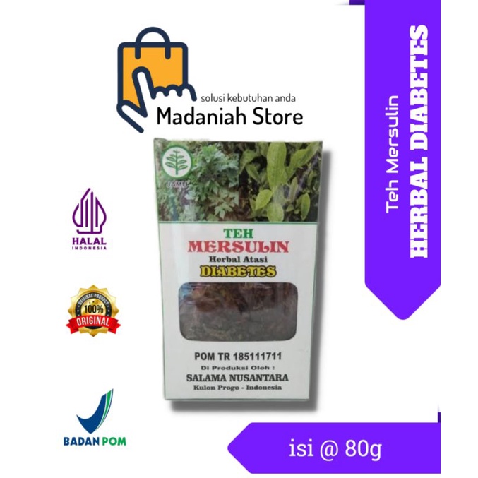 

Teh Mersulin Herbal Atasi Diabetes Original Asli halal 80g