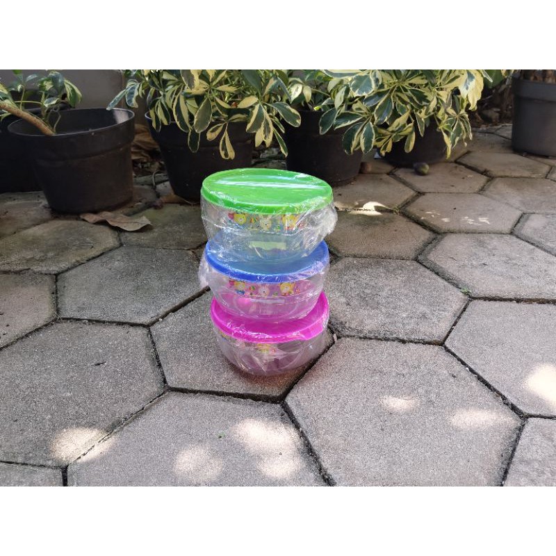 Toples Mangkok jar Bowl bening Sunlife Tutup karet Chelia Bowl with cover