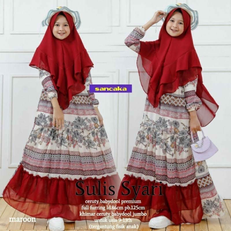 RG SULIS SYARI KIDS AISYAH KIDS GAMIS LEBARAN TERBARU BUNGA