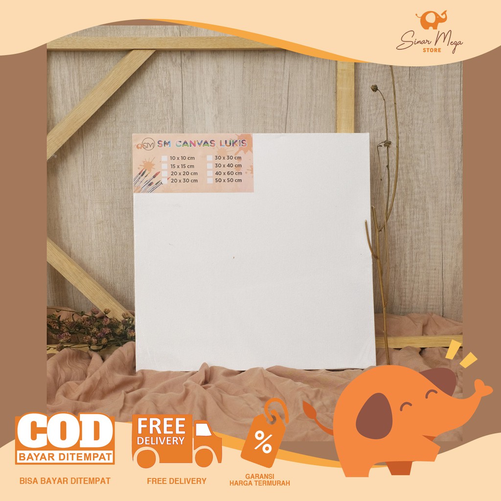 

SM Canvas Kanvas 30 x 30cm (Tipis) / Media Lukis Murah Berkualitas