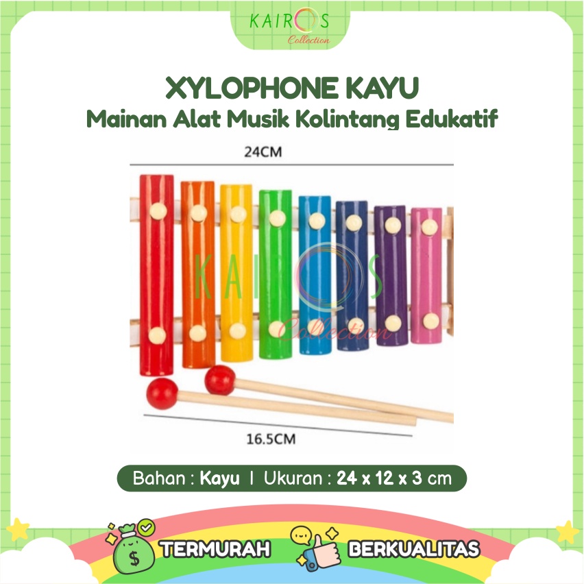 Xylophone Kayu Wooden Alat Musik Kayu Mainan Anak