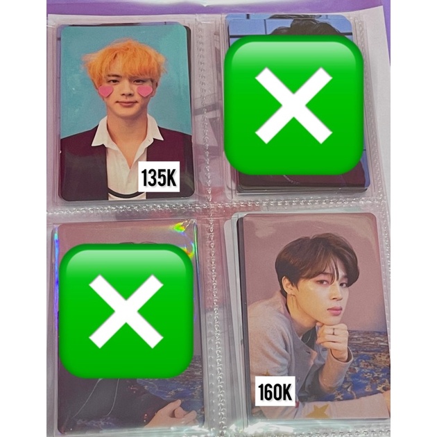 photocard BTS jimin tear o & jin ans F
