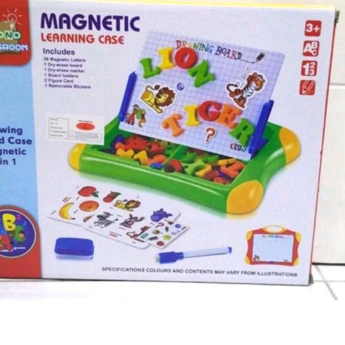 

Kekinian - 2in1 magnetic learning case papan tulis magnet ABC