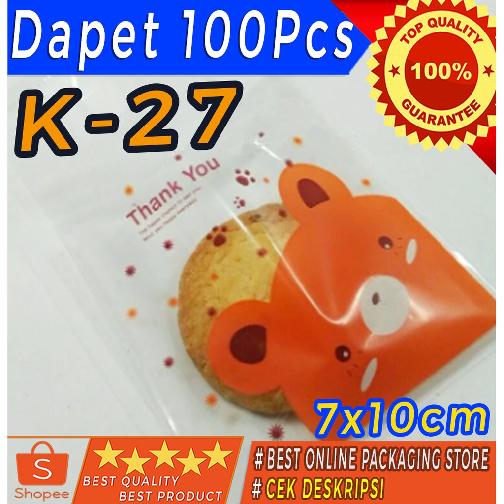 

( TERLENGKAP&TERMURAH ) COOKIES BAG / PLASTIK COOKIES MOTIF 7x10 K-27 isi 100lbr
