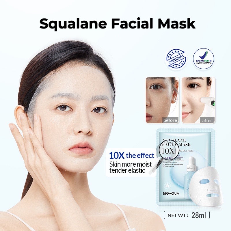 Masker Wajah Bioaqua Sheet Mask BPOM 10x Manfaat Masker Topeng Bioaqua Facial Mask 28ml