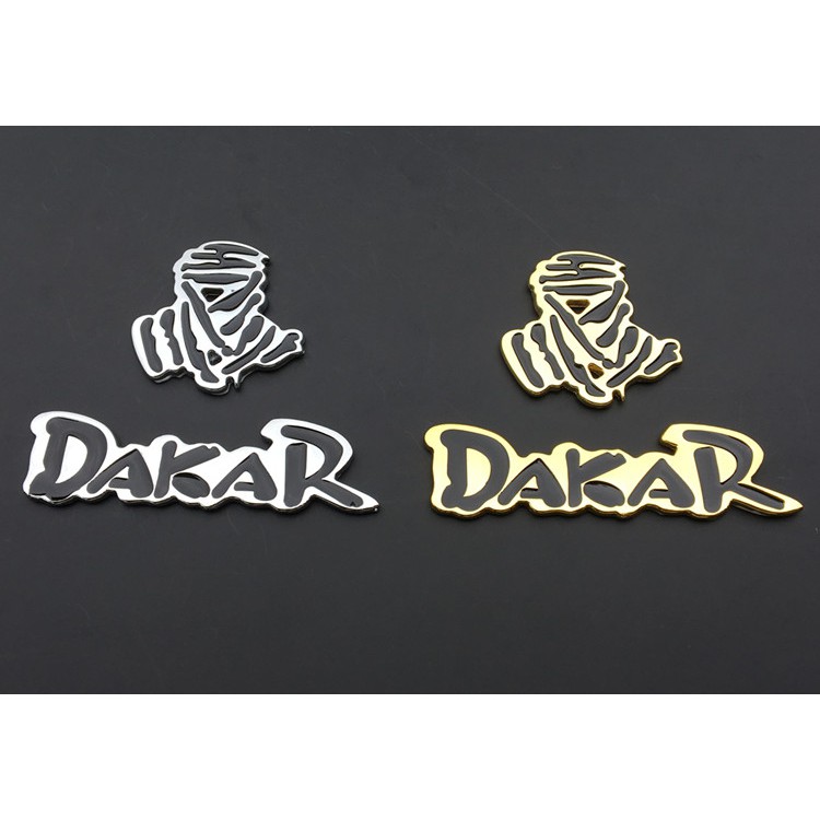 Sticker Emblem Metal Logo Rally DAKAR untuk Dekorasi Bodi Jeep/Truk/Mobil