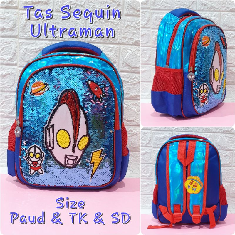 Tas Sekolah Anak Sequin Motif Gambar Frozen LOL Unicorn Ransel Sekolah Anak SD dan TK Sequin Usap Backpack Anak Perempuan dan Laki - Laki