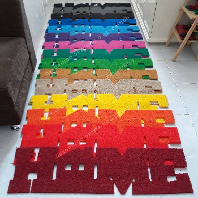 DEXORINDO - Keset Home Rumah Panjang - Keset Model Home Bentuk Rumah Ukuran 33*120 Cm - Keset Antisl