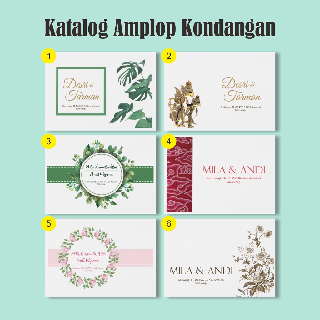 

amplop kondangan custom uk.11x7, uk.9x15 / amplop wedding