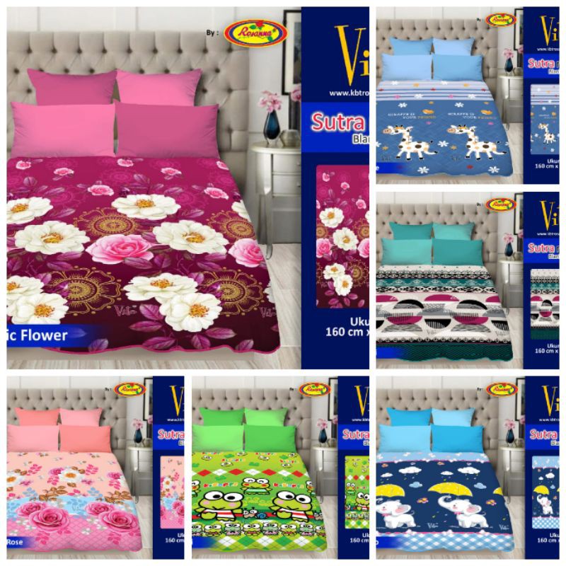 SELIMUT VITO ROSANA SUTRA PANEL ROMANTIC FLOWER,GIRAFFE,DUMBO,KRPI,LUXURY ROSE