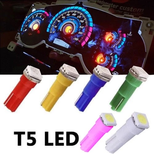 Lampu LED T5 COB Spedometer Mobil Motor Panel Dashboard Iindikator AC