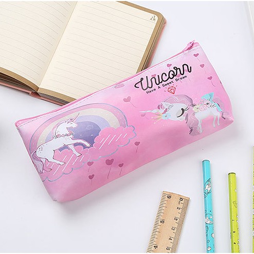COD KOTAK PENSIL MOTIF UNICORN LUCU UNIK / TEMPAT PENSIL / KOTAK PULPEN / TEMPAT ALAT TULIS PP130-PINK