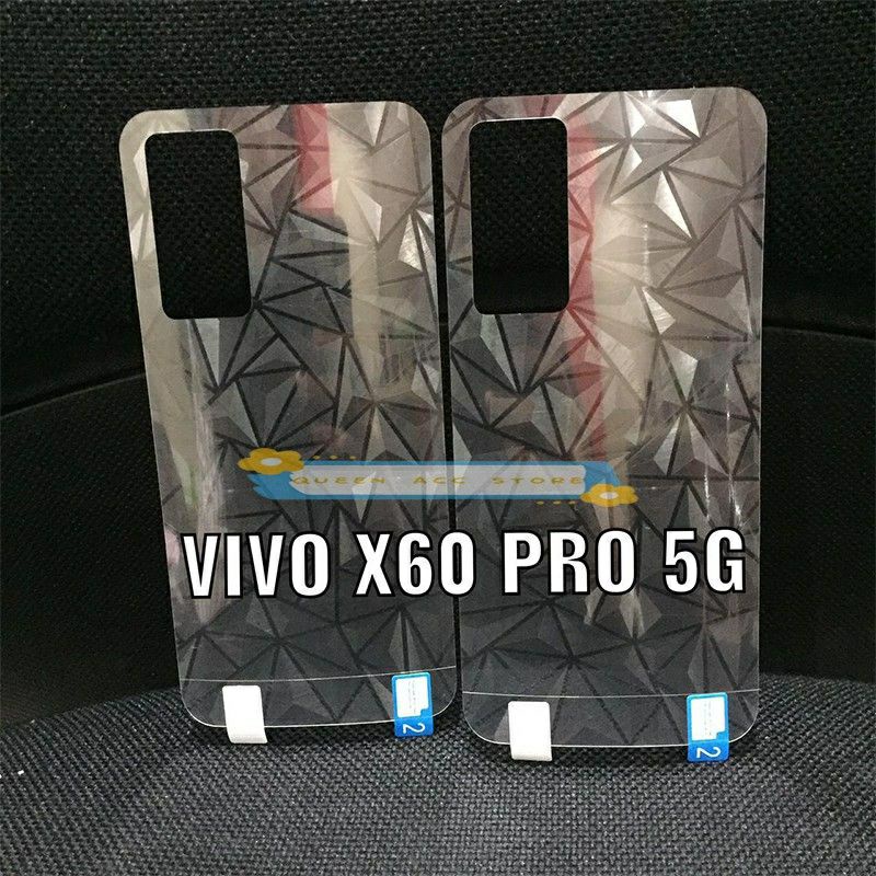 Vivo X50 X50pro X60 X60pro Skin Diamond Screen Guard Motif Diamond Anti Gores Belakang