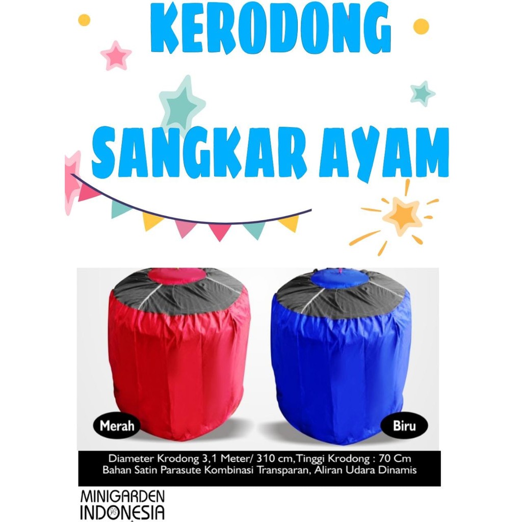 KERODONG SANGKAR AYAM kelambu klambu pelindung cover kandang ayam krodong bahan satin