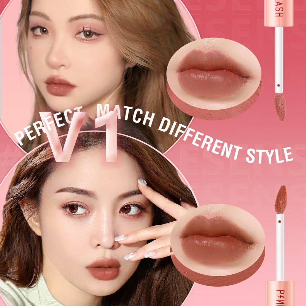 PINKFLASH DoubleSense 2 IN 1 Dual-Ended Lipstick Liquid Matte / Lipstick Velvet Tahan Lama