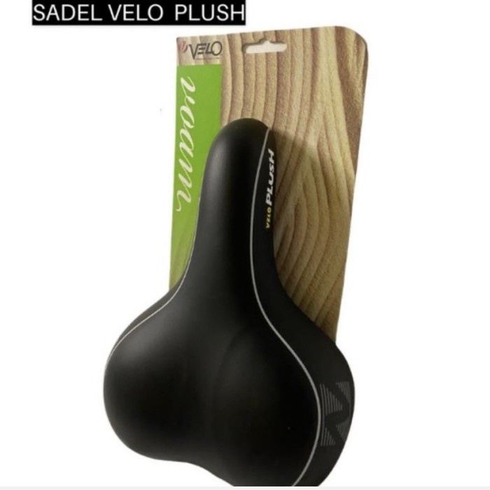 Sadel sepeda Velo plush vl-6105 lebar berbahan Gel sangat nyaman