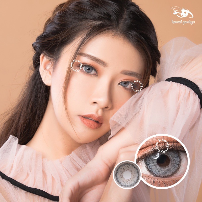 Kawai Gankyu softlens Dreamcolor matake gray (1botol)