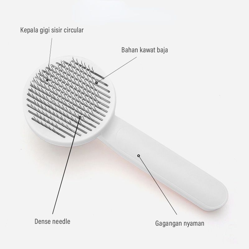 Hugopet Sisir Grooming  Kucing Anjing Pet Brush  Sisir Bulu Hewan  Pet Grooming Brush Sisir  Peliharaan