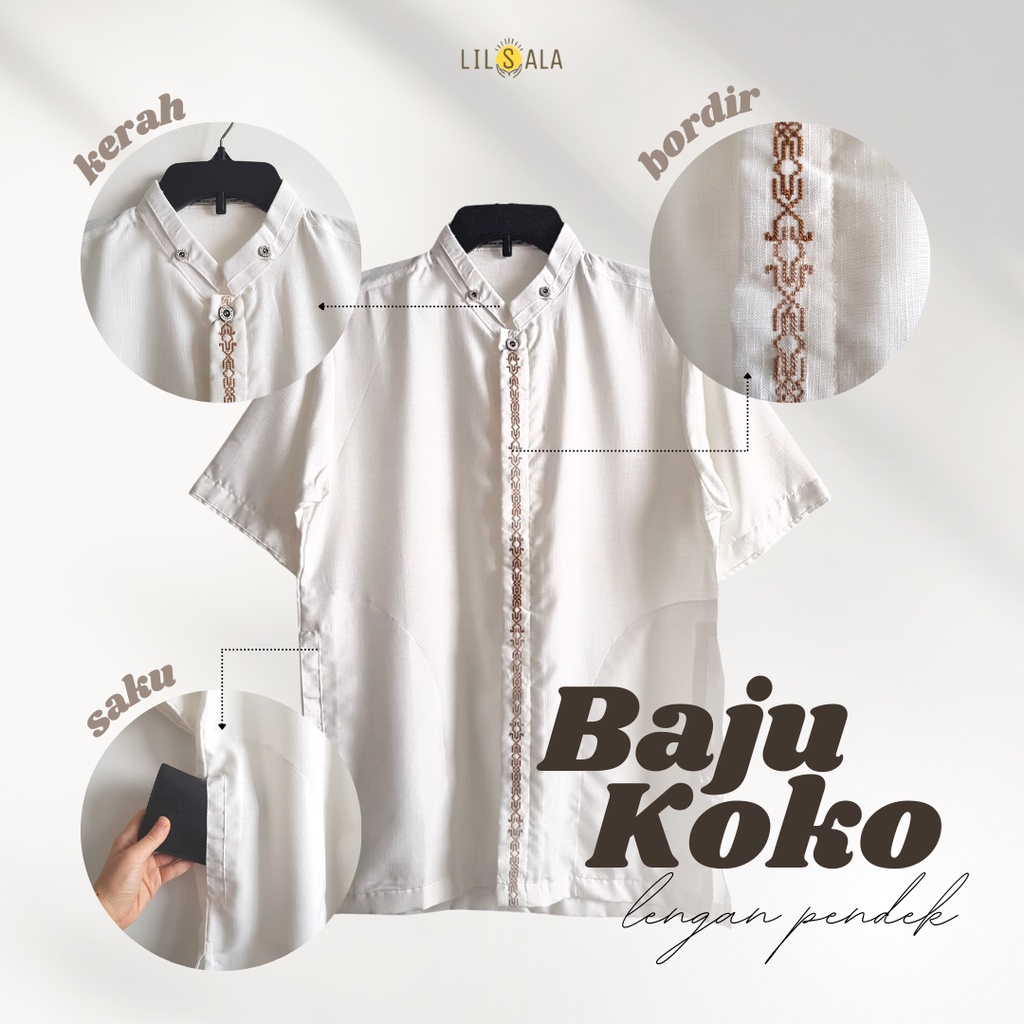 [KOKO] Baju Koko Katun Premium Tangan Pendek dan Panjang Basic Casual Kemeja Pria Hampers Lebaran/ Hampers Ramadhan