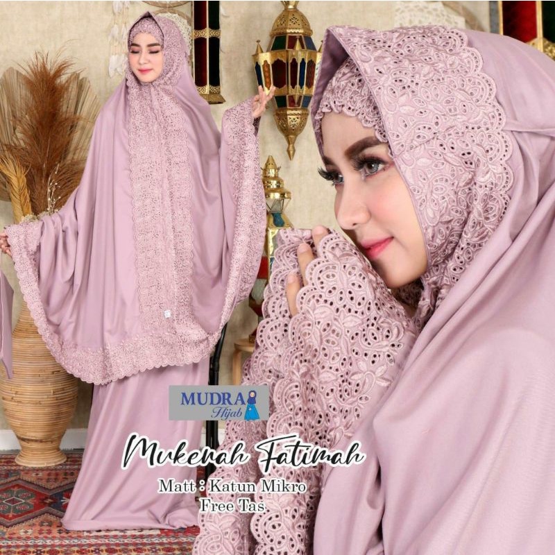Mukena Katun Fatimah | Mukena Bordir Fatimah | Mukena Jumbo Bordir