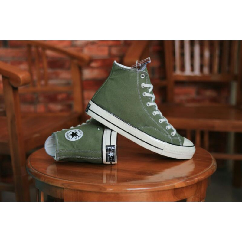 Sepatu Kets Converse High Green Army Original BNWB