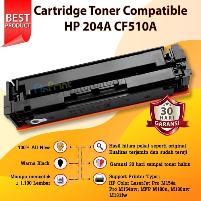 Cartridge Toner Compatible HP 204A Printer Laserjet MFP M180nw M181fw