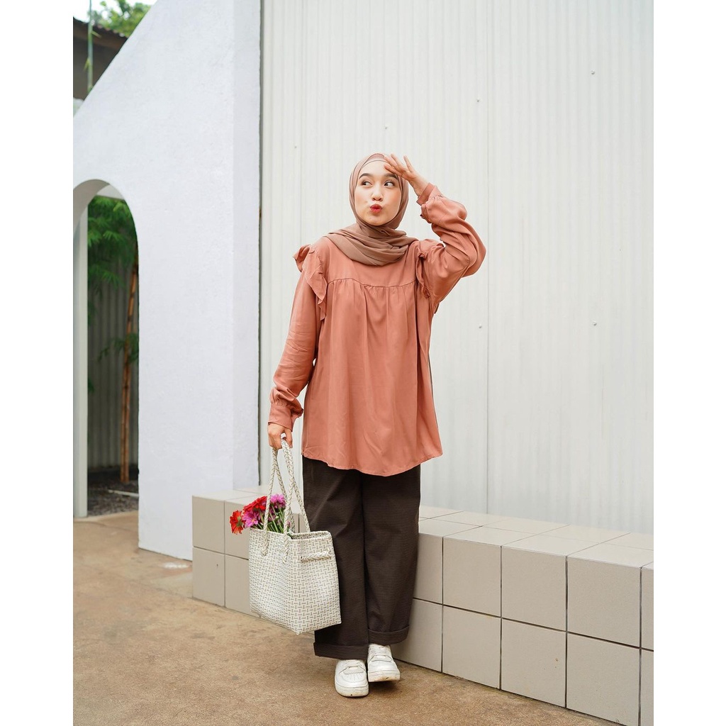 BLOUSE KOREA - CHESSY BLOUSE - ATASAN WANITA - KOREAN STYLE