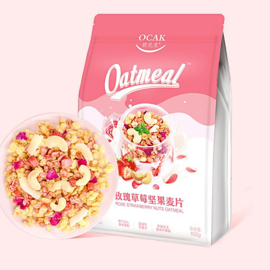 

3KDⓂ Yogurt fruit cereal oatmeal /Ocak Oatmeal / sereal / sereal buah sehat Model Baru