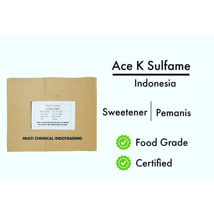 

Acesulfame / ACE K / Pemanis 200x Gula 500 gr