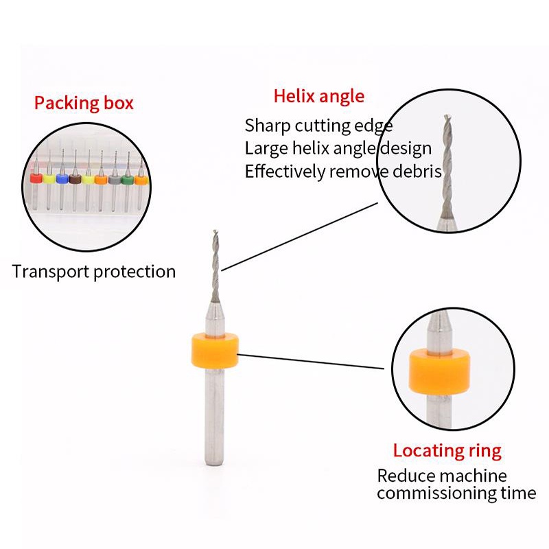 10pcs Mata Bor Micro Set Bor Baja Tungsten 0.1 - 1.0mm 0.3-1.2mm Mata Bor PCB CNC Mini Drill Bit Micro Print Circuit Board Cnc Drill Bits