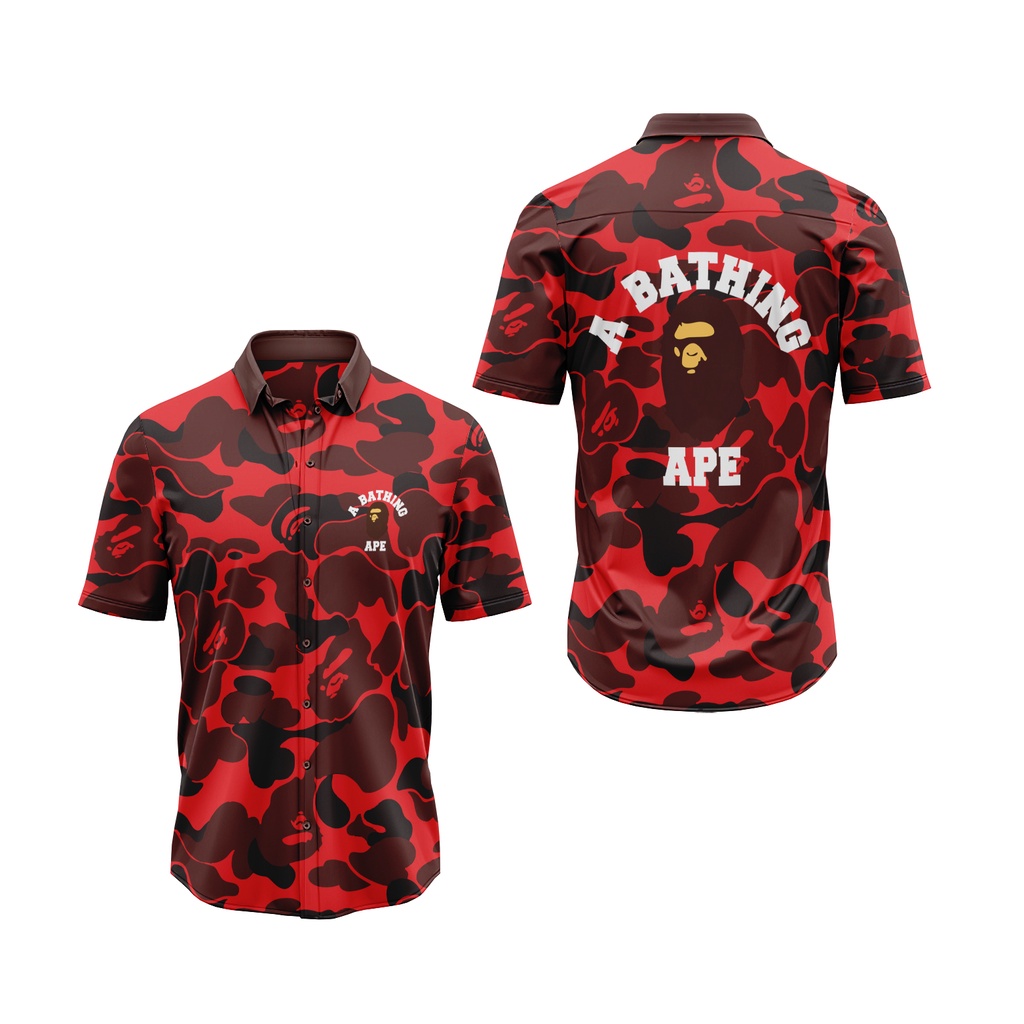 [Riashop] Kemeja A Bathing Ape Bape | Baju Kemeja A Bathing Ape Bape FullPrint