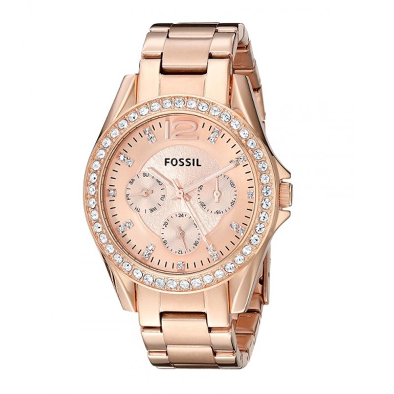 Jam Tangan Wamita Mewah ES-2811 Riley Multifunction Rose Gold Stainless Steel Original BNIB