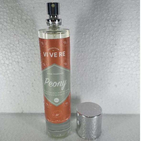 VIVERE ROOM FRAGRANCE / PEWANGI RUANGAN SPRAY AROMA PEONY 50 ML ORIGINAL