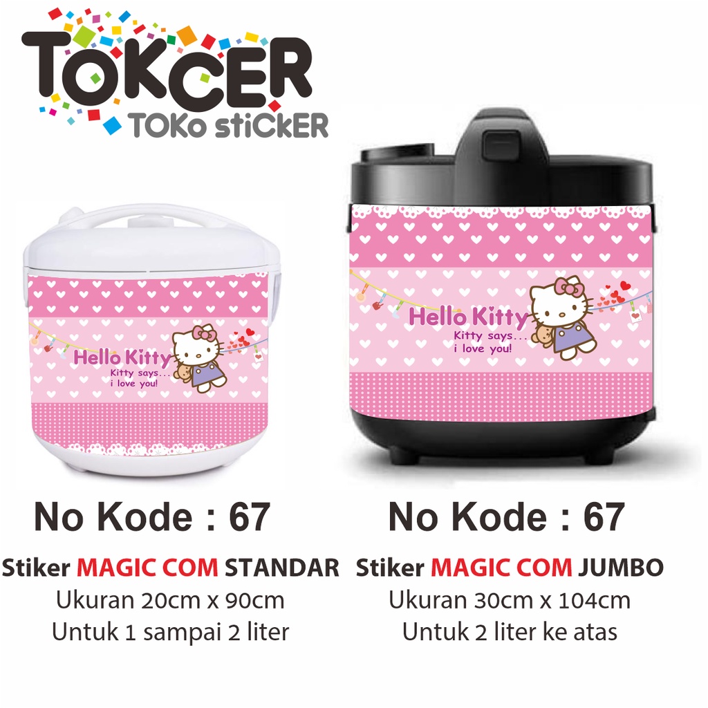 Stiker MAGIC COM / Rice Cooker Motif HELLO KITTY