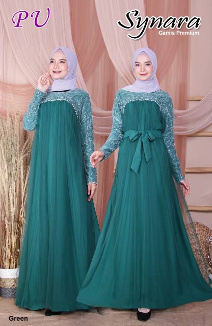 Synara Maxy, GAMIS MUSLIM CANTIK MURAH BAHAN TILE BORDIR IMPORT KOMBI MAXMARA IMPORT MIX MUTIARA LD 104 FIT XL