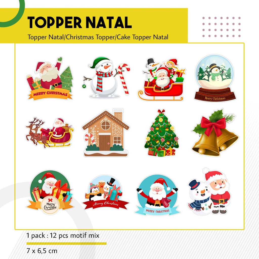 

Topper Natal / Christmas Topper / Cake Topper Natal