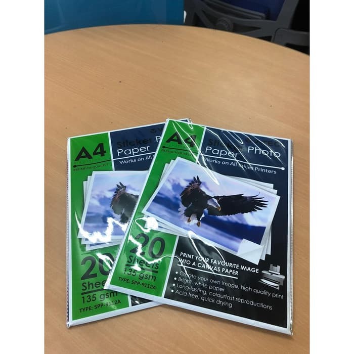 

Kertas Stiker Glossy V-tec 135 gsm Sticker Glossy Paper