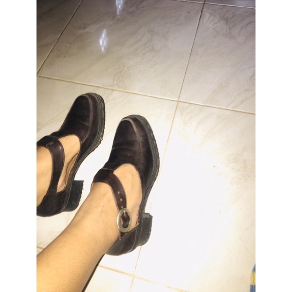 sepatu kulit vintage preloved