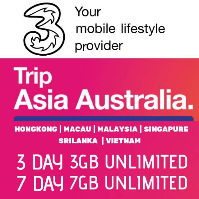 PAKET INTERNET THREE (3) DI SINGAPURA