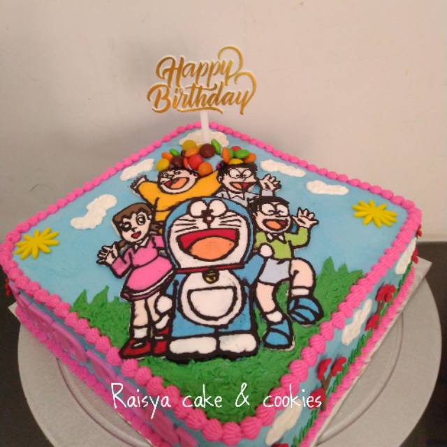 

Kue ulang tahun doraemon buttercream