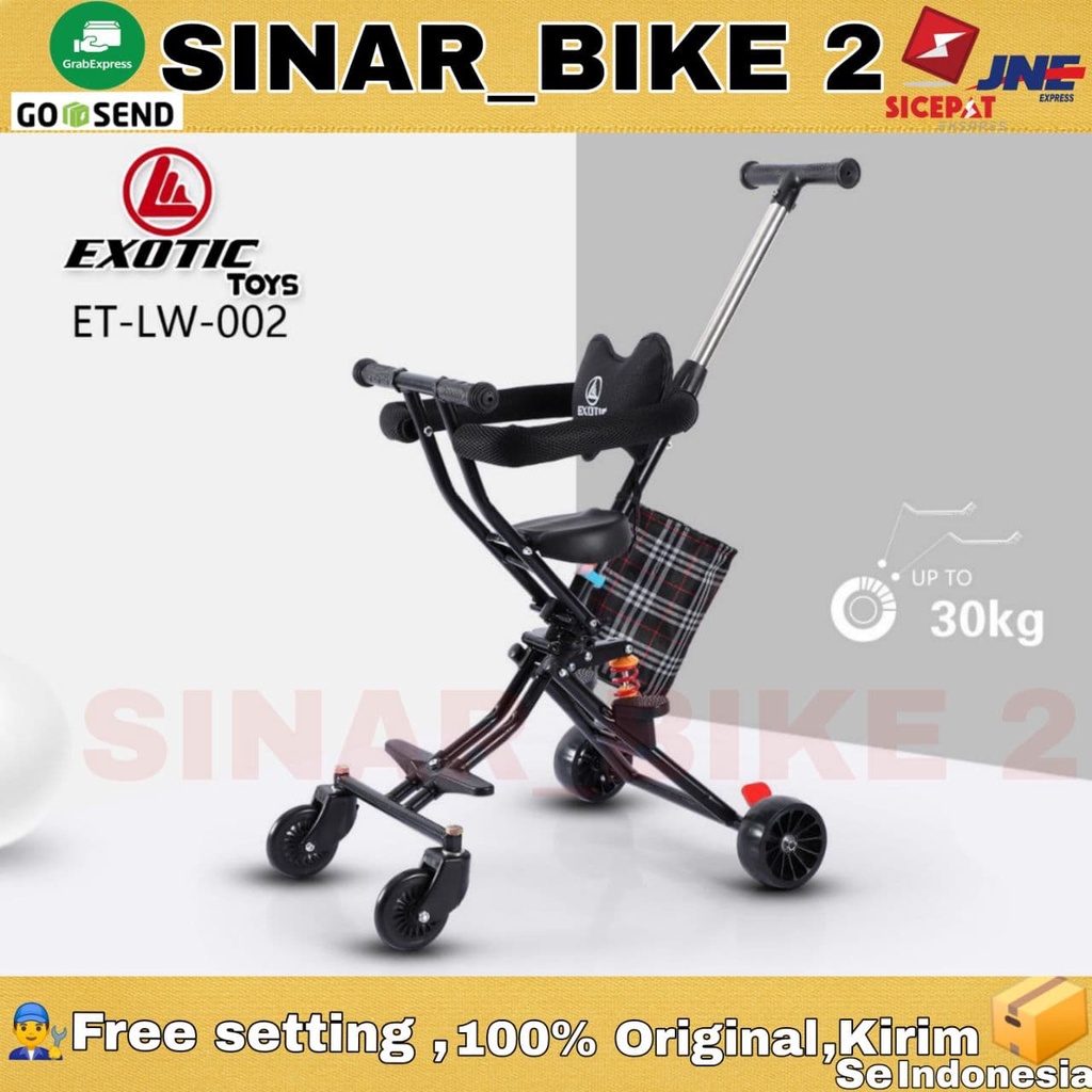 Stroller Baby Trike Exotic Lw-002 Shock Abroser Kursi Dorong Anak