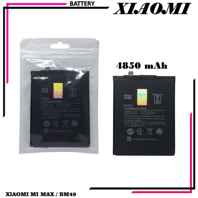 Batrai batery Xiaomi Mi max Bm49/Battery batu Batre Hp Xiaomi Bm49 Original