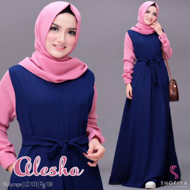 Alesha dress plus hijab original by shofiya