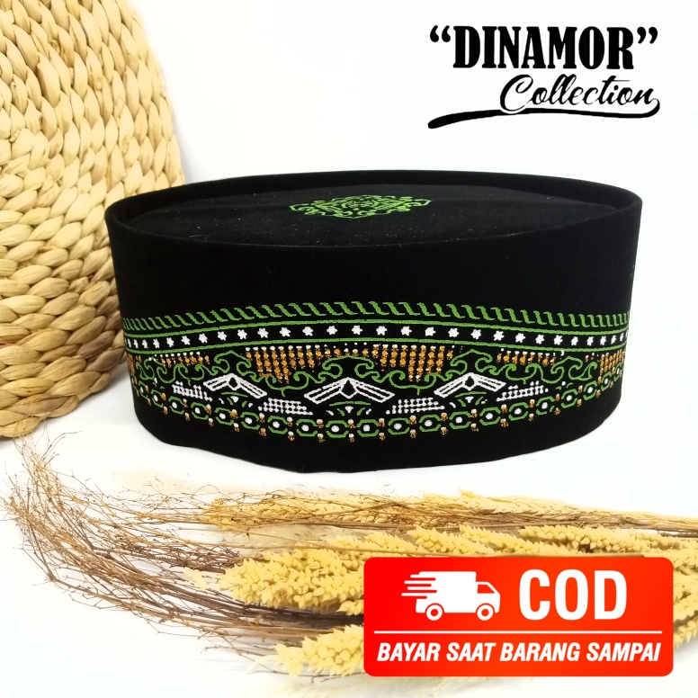 PECI KOPIAH BATIK Sablon SONGKOK BATIK Hijau