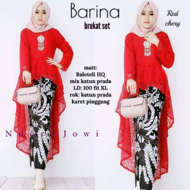 Barina Brukat set || bisa couple sama kemeja atau hem