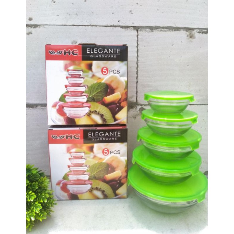 HC GLASSWARE / BOWL SET 5PCS