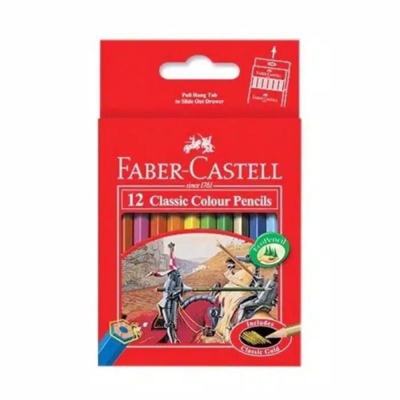 Faber Castell Pensil Warna Classic 12 Pendek