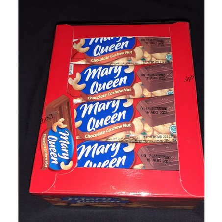 Mary queen coklat kacang mede 1000 an 1 box isi 24 pcs