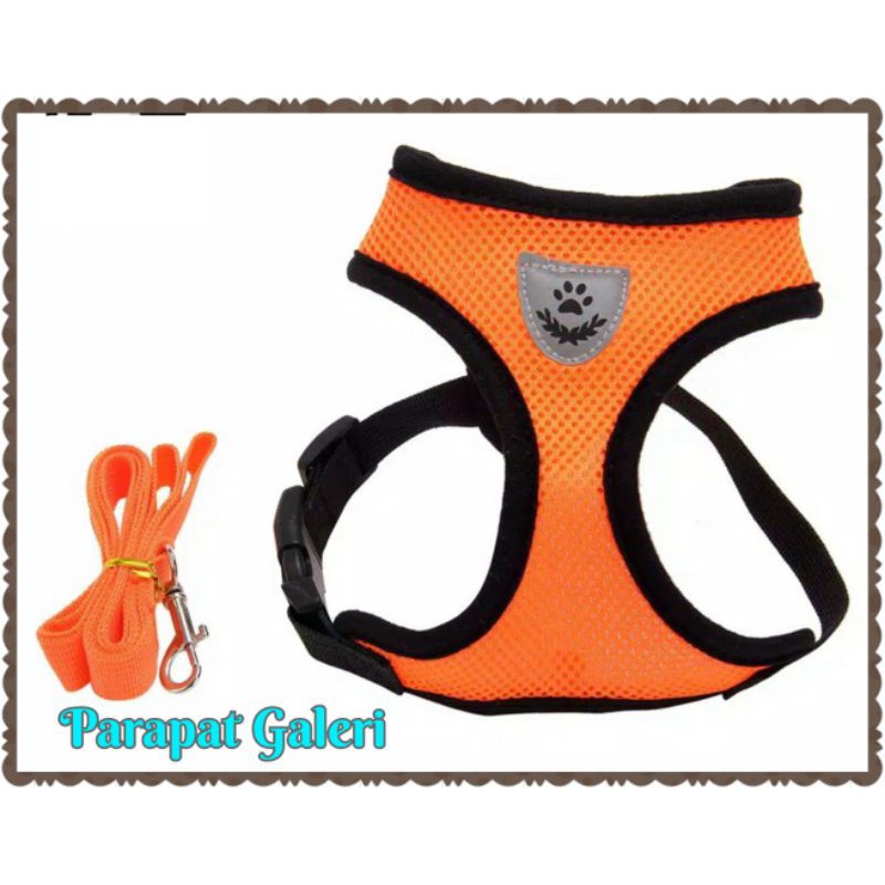 Harness Tali Tuntun Kucing - Rompi Anjing Kwalitas Import - 1 set