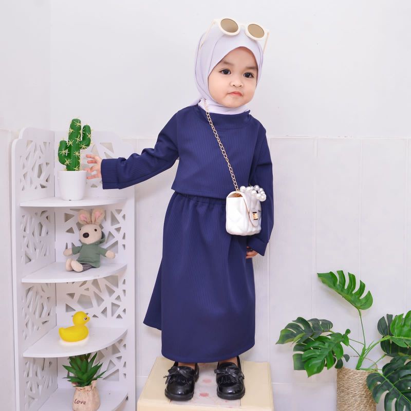 MILLIE SET CROP TOP SETELAN ANAK PEREMPUAN BEUZEE